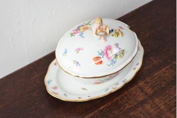 アンティーク　MEISSEN　マイセン　スープチューリン　蓋物(洋食器)(R-052497)