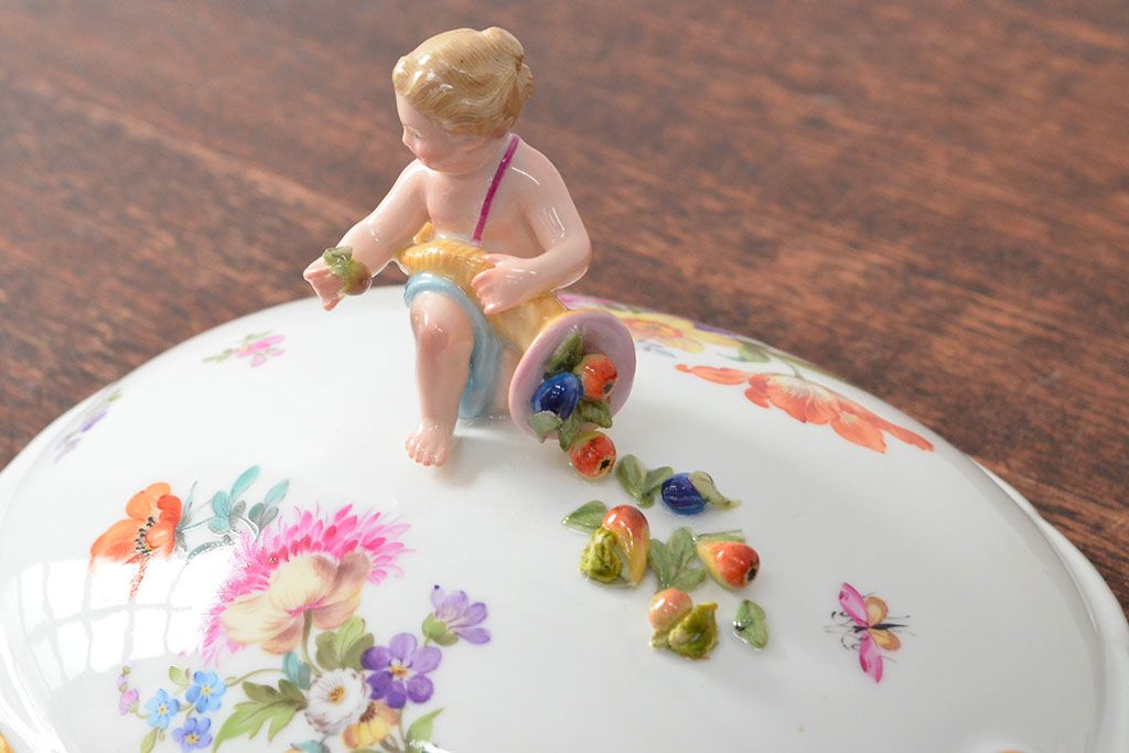 アンティーク　MEISSEN　マイセン　スープチューリン　蓋物(洋食器)(R-052497)