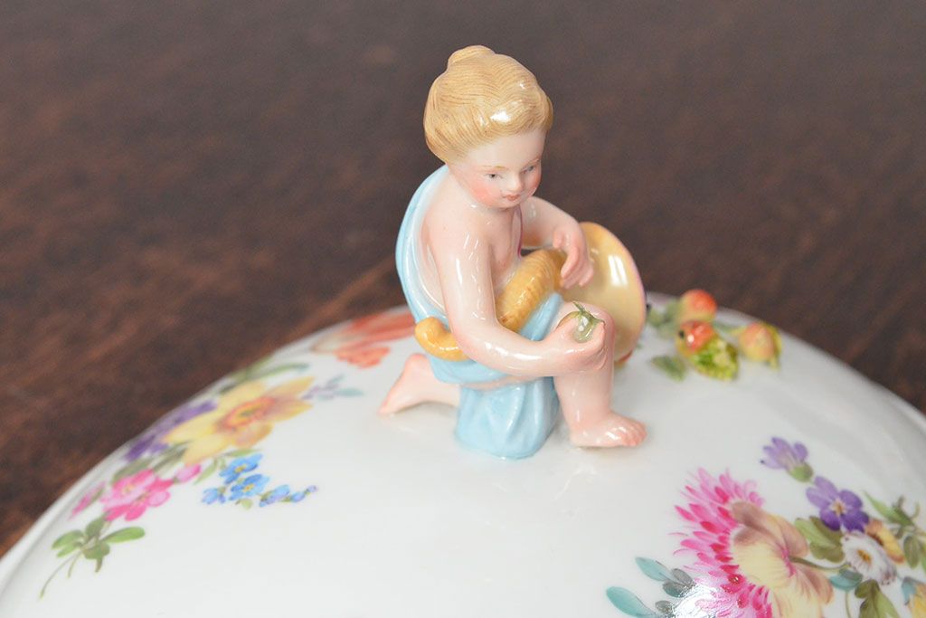 アンティーク　MEISSEN　マイセン　スープチューリン　蓋物(洋食器)(R-052497)