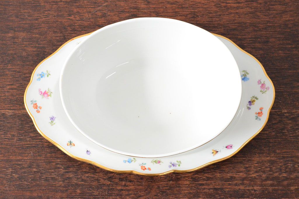 アンティーク　MEISSEN　マイセン　スープチューリン　蓋物(洋食器)(R-052497)