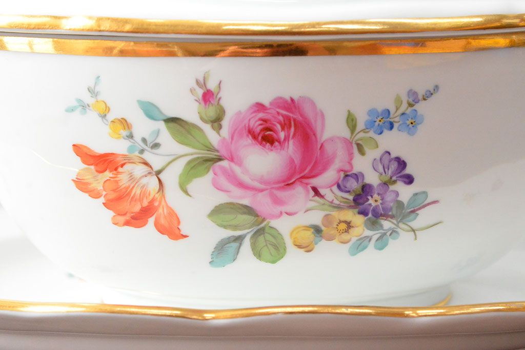 アンティーク　MEISSEN　マイセン　スープチューリン　蓋物(洋食器)(R-052497)