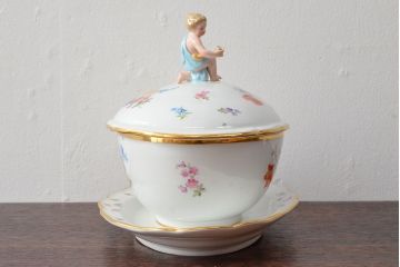 アンティーク　MEISSEN　マイセン　スープチューリン　蓋物(洋食器)(R-052497)