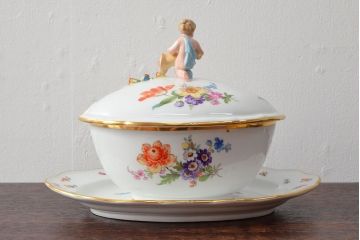 アンティーク　MEISSEN　マイセン　スープチューリン　蓋物(洋食器)(R-052497)