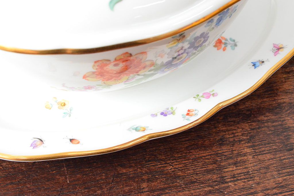 アンティーク　MEISSEN　マイセン　スープチューリン　蓋物(洋食器)(R-052497)
