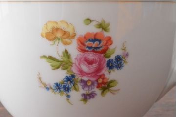 オールドノリタケ　花柄ハンドペイント　ティーポット(洋食器)(R-052500)