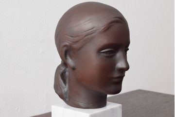 舟越保武　ブロンズ像　ローラ(共箱付)(R-052501)