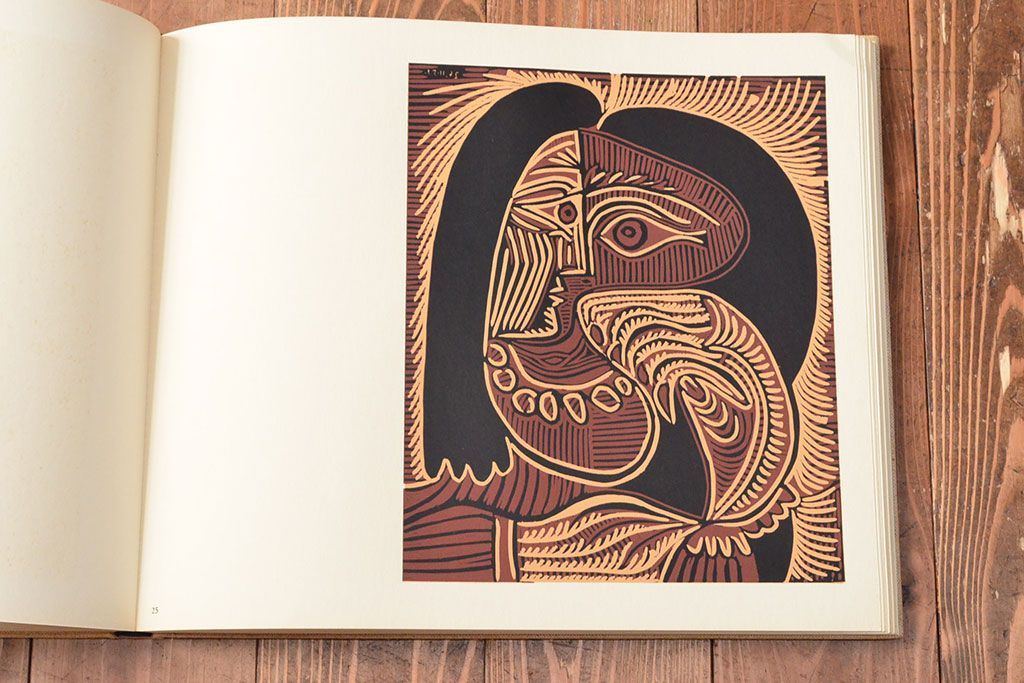 Picassoピカソ リノリウムカット 大きな画集全ページ質感の良い厚紙印刷 Picassoピカソ リノリウムカット 大きな画集全ページ質感の良い