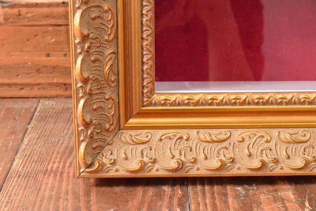 ドレスデン　ラム工房　瑠璃金彩　貴婦人と伯爵　額皿(飾り皿)(R-052503)