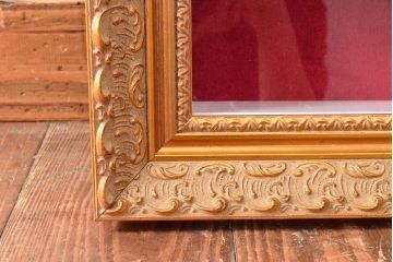 ドレスデン　ラム工房　瑠璃金彩　貴婦人と伯爵　額皿(飾り皿)(R-052503)