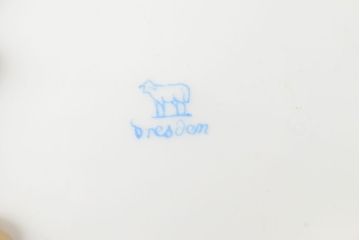 ドレスデン　ラム工房　瑠璃金彩　貴婦人と伯爵　額皿(飾り皿)(R-052503)