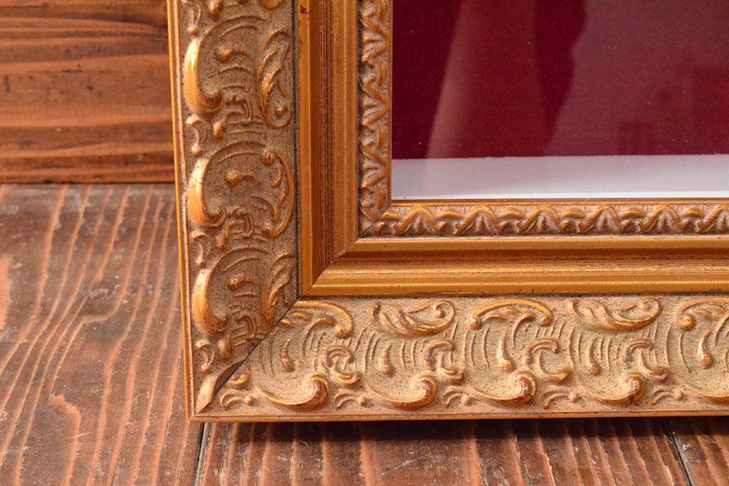 ドレスデン　ラム工房　瑠璃金彩　貴婦人と伯爵　額皿(飾り皿)(R-052504)