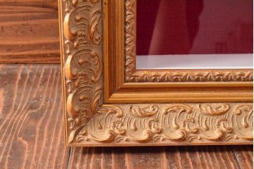 ドレスデン　ラム工房　瑠璃金彩　貴婦人と伯爵　額皿(飾り皿)(R-052504)