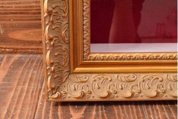 ドレスデン　ラム工房　瑠璃金彩　貴婦人と伯爵　額皿(飾り皿)(R-052505)