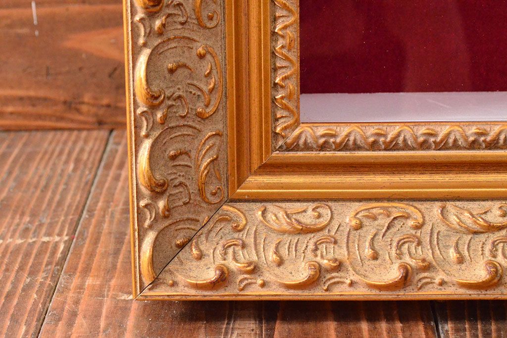 ドレスデン　ラム工房　瑠璃金彩　貴婦人と伯爵　額皿(飾り皿)(R-052506)