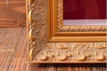 ドレスデン　ラム工房　瑠璃金彩　貴婦人と伯爵　額皿(飾り皿)(R-052506)