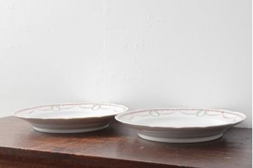 アンティーク　KPM(ベルリン王立磁器製陶所)　スープ皿2枚(プレート、洋食器)(R-052509)