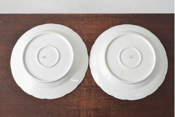 アンティーク　KPM(ベルリン王立磁器製陶所)　スープ皿2枚(プレート、洋食器)(R-052509)