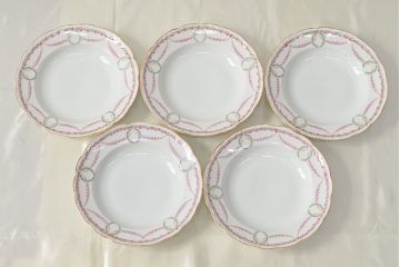 アンティーク　KPM(ベルリン王立磁器製陶所)　プレート5枚(深皿、洋食器)(R-052510)