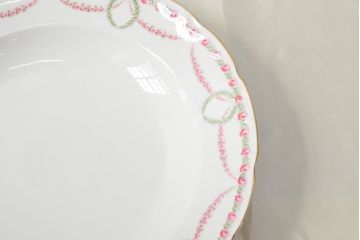 アンティーク　KPM(ベルリン王立磁器製陶所)　オーバルプレートなど2枚(大皿、洋食器)(R-052511)