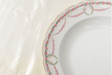アンティーク　KPM(ベルリン王立磁器製陶所)　オーバルプレートなど2枚(大皿、洋食器)(R-052511)
