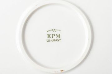 アンティーク　KPM(ベルリン王立磁器製陶所)　オーバルプレートなど2枚(大皿、洋食器)(R-052511)