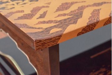 久世宗春　山水蒔絵　冠卓　共箱(花台、飾り台)(R-052514)