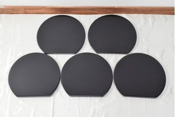 輪島塗　極上本堅地　黒漆　半月卓上膳5客　平野漆器店(木製、漆器)(R-052515)