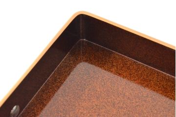 明治〜大正　鶴亀図　金蒔絵内梨地　小箱(木製、漆器、文箱、硯箱)(R-052517)