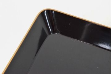 明治〜大正　鶴亀図　金蒔絵内梨地　小箱(木製、漆器、文箱、硯箱)(R-052517)