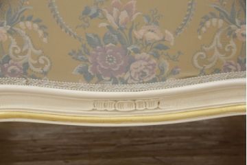中古　美品　イタリア高級家具　SILIK(シリック)　ロココ調　優雅で上品な空間づくりにぴったりな3人掛けソファ(定価約90万円)(三人掛けソファ、3P、アームソファ)(R-052521)