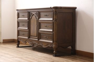 中古　美品　輸入家具　アメリカントラディショナルな雰囲気が素敵なサイドボード(引き出し、キャビネット)(R-052524)