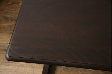 中古　北海道民芸家具　洗練された佇まいのシンプルなダイニングテーブル(食卓、作業台)(R-052525)