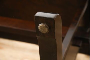 中古　北海道民芸家具　洗練された佇まいのシンプルなダイニングテーブル(食卓、作業台)(R-052525)