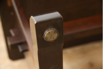 中古　北海道民芸家具　特注品　コンパクトなサイズ感がかわいらしいダイニングテーブル(作業台)(R-052530)