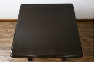 中古　北海道民芸家具　特注品　コンパクトなサイズ感がかわいらしいダイニングテーブル(作業台)(R-052532)