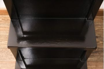 中古　高級品　　民芸城山　モダンデザインが目を惹く一閑張り階段箪笥(一貫張り、小物収納)(R-052535)