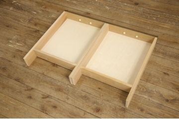中古　美品　永田良介商店　品のある佇まいが魅力的なデスクと椅子のセット(定価約50万円)(ワークデスク、板座チェア、在宅用、在宅ワーク)(R-052538)