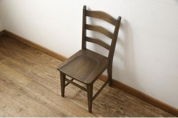 中古　美品　永田良介商店　品のある佇まいが魅力的なデスクと椅子のセット(定価約50万円)(ワークデスク、板座チェア、在宅用、在宅ワーク)(R-052538)
