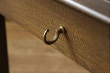 中古　美品　永田良介商店　品のある佇まいが魅力的なデスクと椅子のセット(定価約50万円)(ワークデスク、板座チェア、在宅用、在宅ワーク)(R-052539)