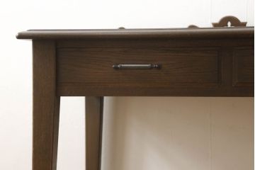 中古　美品　永田良介商店　品のある佇まいが魅力的なデスクと椅子のセット(定価約50万円)(ワークデスク、板座チェア、在宅用、在宅ワーク)(R-052539)