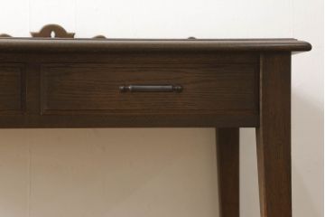 中古　美品　永田良介商店　品のある佇まいが魅力的なデスクと椅子のセット(定価約50万円)(ワークデスク、板座チェア、在宅用、在宅ワーク)(R-052539)