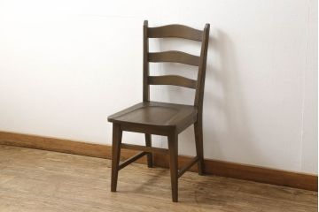 中古　美品　永田良介商店　品のある佇まいが魅力的なデスクと椅子のセット(定価約50万円)(ワークデスク、板座チェア、在宅用、在宅ワーク)(R-052539)