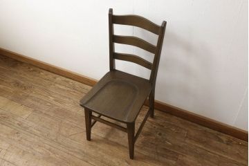 中古　美品　永田良介商店　品のある佇まいが魅力的なデスクと椅子のセット(定価約50万円)(ワークデスク、板座チェア、在宅用、在宅ワーク)(R-052539)