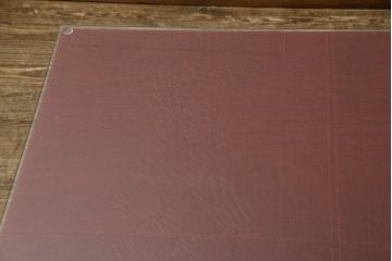 中古　美品　最高級　Lamborghini(ランボルギーニ)コレクション　Brianform(ブリアンフォルム)製作　鮮やかな赤が印象的な本革ローテーブル(定価約60万円)(センターテーブル、リビングテーブル)(R-052542)