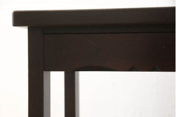 中古　北海道民芸家具　シックなお部屋にも似合う電話台(サイドテーブル、ナイトテーブル、花台、収納棚)(R-052551)