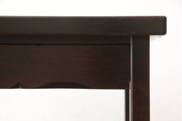 中古　北海道民芸家具　シックなお部屋にも似合う電話台(サイドテーブル、ナイトテーブル、花台、収納棚)(R-052551)