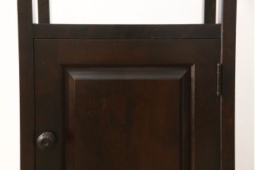 中古　北海道民芸家具　シックなお部屋にも似合う電話台(サイドテーブル、ナイトテーブル、花台、収納棚)(R-052551)