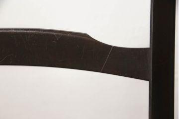 中古　北海道民芸家具　HM620　滑らかな木肌が上品なラダーバックチェア4脚セット(椅子、ダイニングチェア、板座チェア)(R-052553)