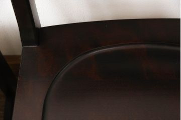 中古　北海道民芸家具　HM620　滑らかな木肌が上品なラダーバックチェア4脚セット(椅子、ダイニングチェア、板座チェア)(R-052553)