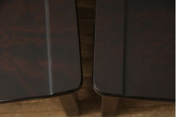 中古　北海道民芸家具　HM620　滑らかな木肌が上品なラダーバックチェア2脚セット(椅子、ダイニングチェア、板座チェア)(R-052555)